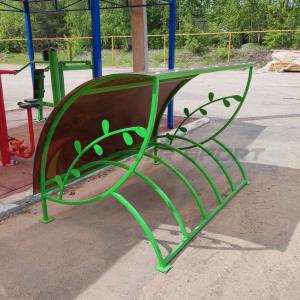 Купить Велопарковка крытая, с веточкой, цв. зеленый в Всеволожске 